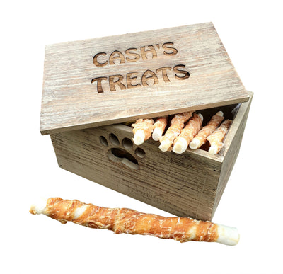 Personalised Dog Treat Box | Dog Treat Jar | Dog Treat Tin | Dog Treat Storage | New Puppy Gift - Hoolaroo