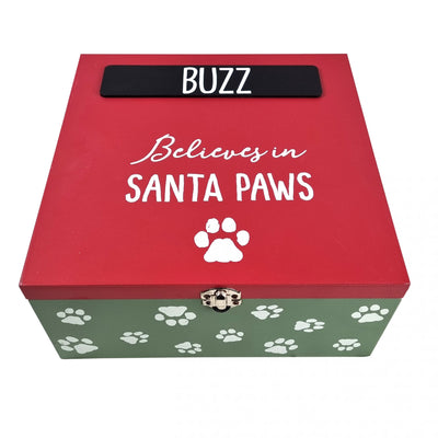 Personalised Dog Christmas Eve Box Santa Paws Box Pet Xmas Gifts with Name Customized - Hoolaroo