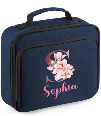 Personalised Lunch Bag For Girls  Rose Gold Initial Lunch Box For Kids Custom Name Back To School Insulated Bag Durable & Stylish Back To School Lunch Box