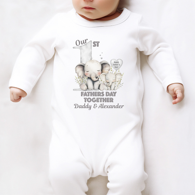 First Fathers Day Sleepsuit Personalised Pyjamas Baby Daddy Newborn Gift Together 2026 – Custom Baby Romper Outfit for Daddy’s First Fathers Day