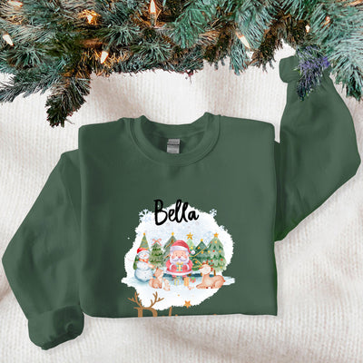 Personalised Family Matching Christmas Jumper Matching Christmas Sweatshirts Santa Christmas Jumper Adult and Child Boy Girl