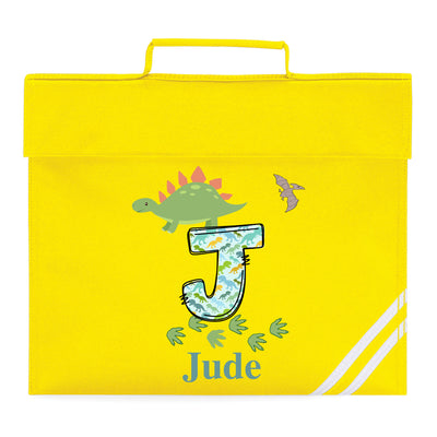 Personalised Dinosaur School Bag A4 Book Bag Homework Folder Kids