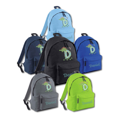 Personalised Dinosaur Backpack for boys or Girls Large 18L Kids Rucksack School Bag for Nursery and Toddlers Customisable Children's Baby Pack - Hoolaroo