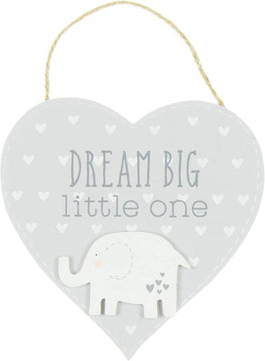 Personalised Baby Gift Basket for Boys Blue Baby Gift Hamper Basket - Large White Hamper, Blue Personalised Elephant comforter 30cm, breathable waffle supersoft cot blanket 90x70cm, brush and comb set, Baby booties, Dream big little one baby plaque - Hoolaroo