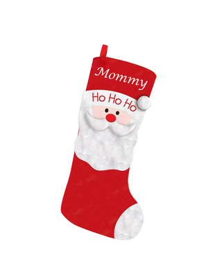 Personalised Printed Santa Christmas Stocking 50cm Red Boot Xmas - Hoolaroo