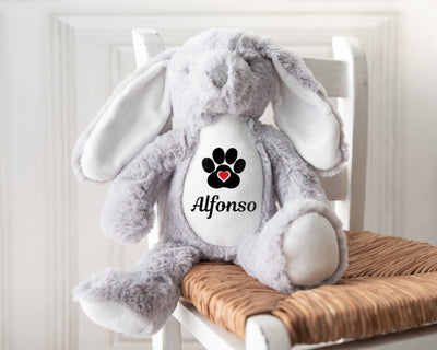 Personalised Dog Gift Set Hamper - Bunny Toy, Embroidered Blanket Hamper Pet Puppy Gifts New Dog Present Plush Custom For Dog