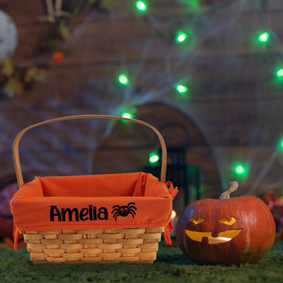 Personalised Halloween Basket, Haloween Gift Bags Bucket Halloween Baskets For Kids With Name - Hoolaroo