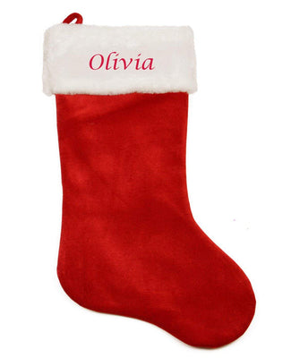 Personalised Embroidered Deluxe Christmas Stocking with Name Jumbo 57cm - Hoolaroo