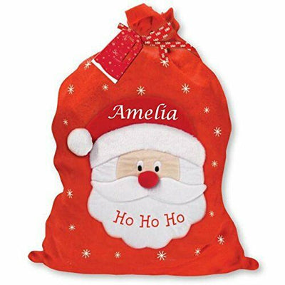 Personalised Embroidered Large Santa Christmas Gift Sack Bag HoHoHo - Hoolaroo