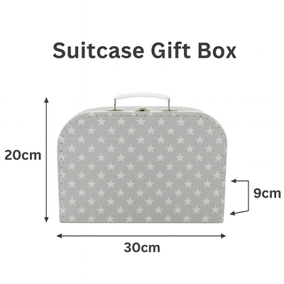 Personalised Embroidered Baby Blue Elephant Silver Blanket Gift Set