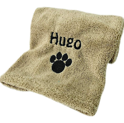 Personalised Embroidered Super Absorbent Microfibre Dog Towel Pet Towel100 x 50 cm - Hoolaroo