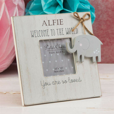 Personalised Engraved Baby Wooden Photo Frame Welcome to the world Baby Gift - Hoolaroo