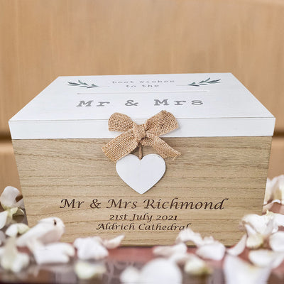 Personalised Wedding Post Box Personalised Memory Box Engraved Wedding Cards Box Postbox - Hoolaroo