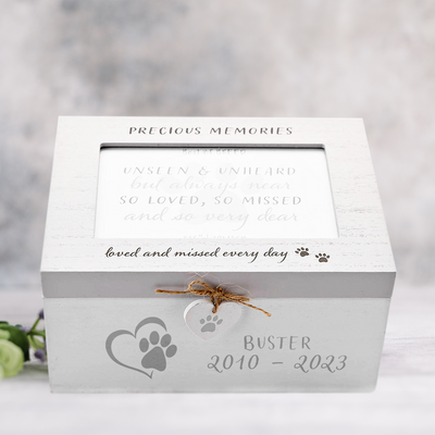 Personalised Dog Memory Box Photo Memorial Pet Loss Gift Keepsake Present, Dog Owners Memorial Bereavement Remembrance - Hoolaroo