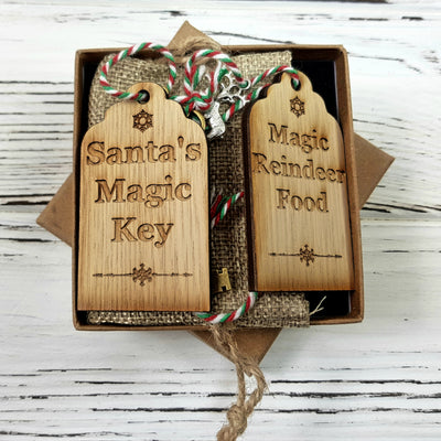 Santa Magic Key And Reindeer Food Sack Set - Hoolaroo