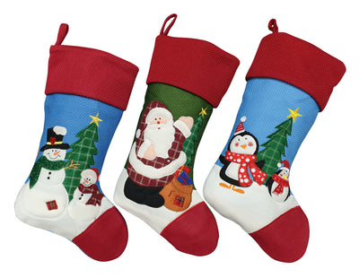 Personalised Embroidered Christmas Stocking Vintage Penguin - Hoolaroo