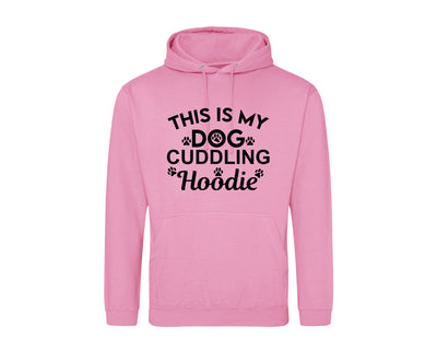 This is My Dog Cuddling Hoodie - Sweatshirt for Dog Lovers, Dog Walkers Gift Sweater For Men Women - Hoolaroo