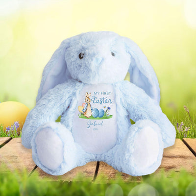 Personalised Blue Bunny Teddy Bear Baby Boy  New Baby Gift Rabbit Present Keepsake