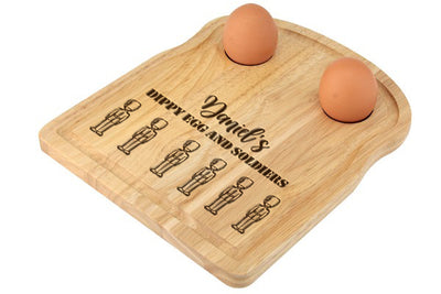 Personalised Dippy Egg & Soldiers Board Wooden Egg Toast Engraved - Hoolaroo