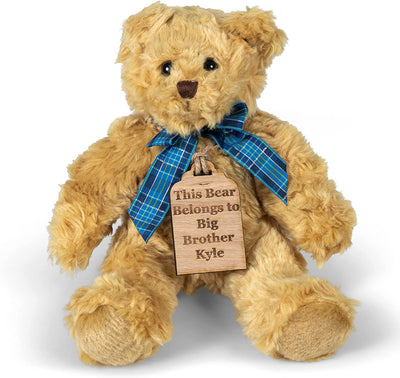 Sister Brother Personalised Teddy Bear Soft Toy Gift Siblings - Hoolaroo