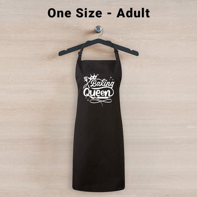 Funny Baking Queen Apron For Women, Kitchen Gift For Men, Cooking Present For Chef - Hoolaroo