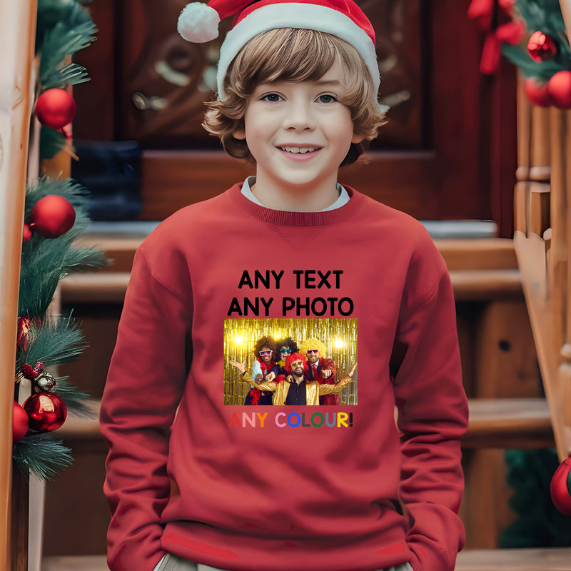 Personalised Sweatshirt Custom Jumper Printed UK Sweater Work Logo