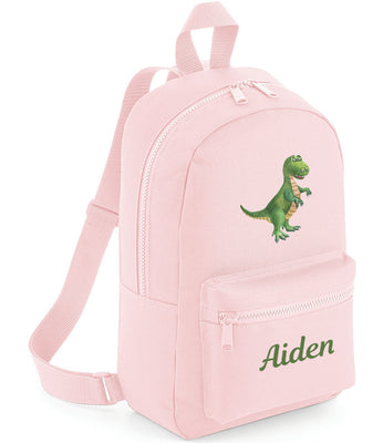 Personalised Toddler Backpack Rucksack for Nursery Bag Baby Kids Boys Dinosaur Theme - Hoolaroo