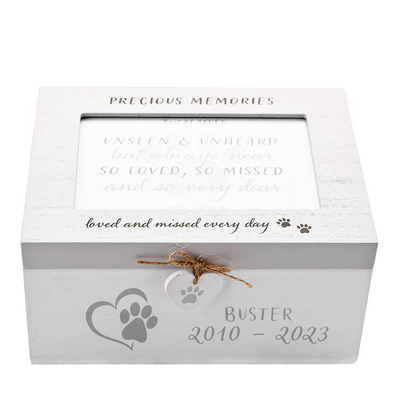 Personalised Dog Memory Box Photo Memorial Pet Loss Gift Keepsake Present, Dog Owners Memorial Bereavement Remembrance - Hoolaroo