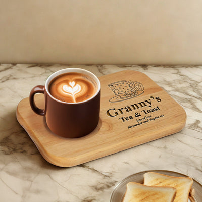 Personalised tea and biscuit board, Mothers Day Gift, Birthday gift, personalised serving board, Tea and Biscuit board Gift for Grandparent Nanny Nan