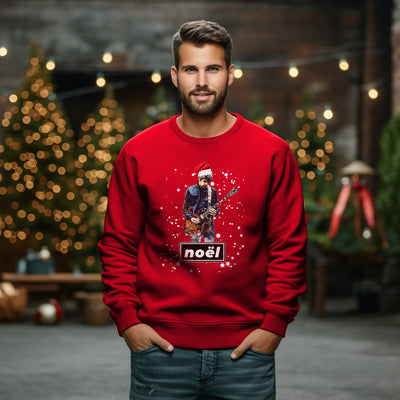 UK 90's Rock Band Inspired Christmas Jumper for Adults Men Women Xmas Sweatshirt - Red Noel - Hoolaroo