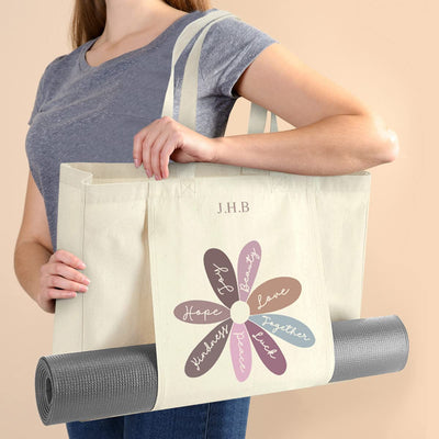 Women's Personalised Yoga Mat Bag - Stylish & Durable - Perfect for Pilates, Exercise, Workout, Gym, Beach - Ideal Gift - 36 x 50 x 13 cm - Hoolaroo