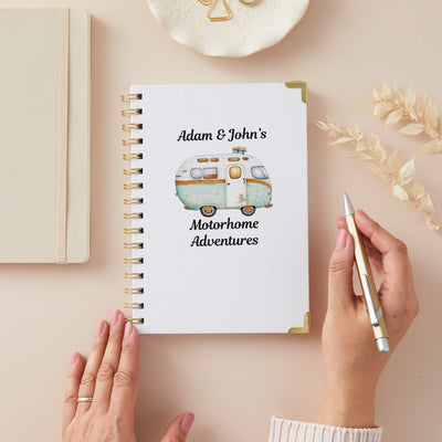 Personalised Motorhome Notebook Journal, Motorhome Notebook, Camper Van Planner, Travel Journal, Camper Gifts, Camping Journal, Travel Gift - Hoolaroo