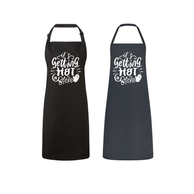 Funny It's Getting Hot In Here Apron For Women Kitchen Gift Men Cooking Present Chef - Hoolaroo