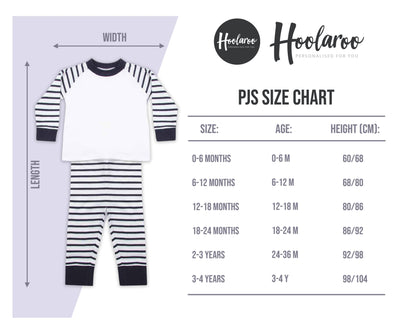 Personalised Blue Bunny Rabbit Pyjamas for Baby and Toddler Boys with Name - Cute PJs for Boys - Unique Baby Gift - Hoolaroo