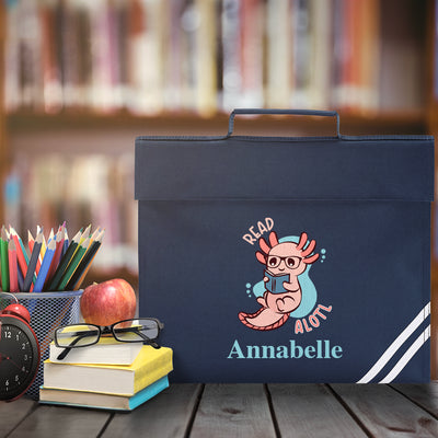 Personalised Book Bag Back to School Homework Folder Boys girls - With Any Name - Hoolaroo