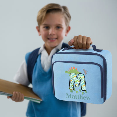 Personalised Lunch Bag for Kids - Boys Dinosaur Lunchbox with Insulated School Name - Toddler Lunch Boxes for Children - Hoolaroo