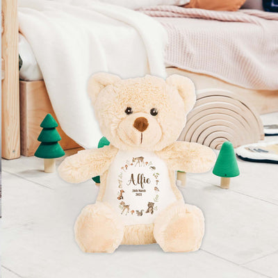 Personalised Baby Bath Gift SetPerfect for Newborn Boys Girls Personalised Teddy Bear Robe & Customised Gift Bag - Hoolaroo