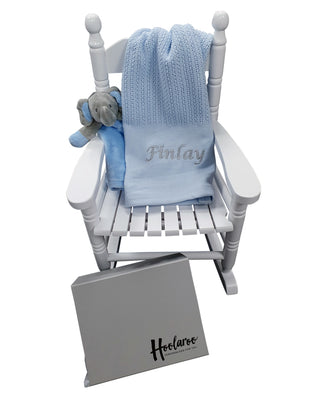 Personalised Baby Blanket & Elephant Comforter Baby Gift Sets for Newborn, Baby Boy Gift Sets Hamper - Hoolaroo