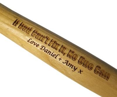 Personalised Engraved Hammer Fathers Day Dad Grandad Wooden Heart Any Message - Hoolaroo