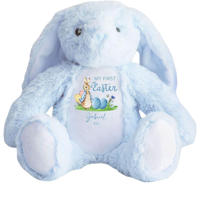 Personalised Blue Bunny Teddy Bear Baby Boy  New Baby Gift Rabbit Present Keepsake