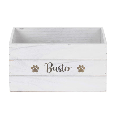 Personalised Engraved Dog Toy Box - Treats Box for Dog Lead, Puppy Gift, Birthday or Christmas Present - Hoolaroo