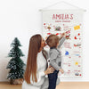 Personalised Advent Calendar Empty Fill Your Own Advent 2025 Refillable Hanging Reusable Large Pockets Family Kids Santa Tracker Fabric