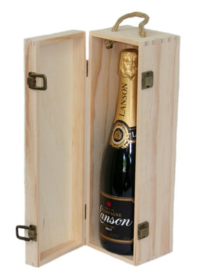 Personalised Engraved Wooden Wine Gift Box Father's Day Champagne Bottle Box - Hoolaroo