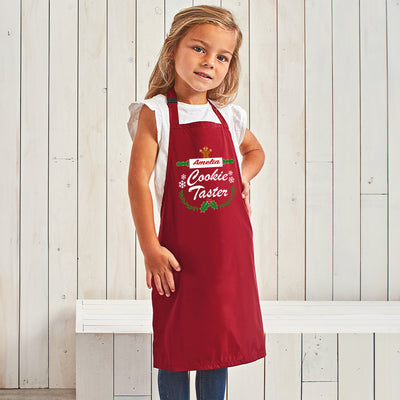 Personalised Mummy and Me Apron Set, Christmas Cookie Maker Design Child and Adult Baking Cookies for Santa Xmas Eve - Hoolaroo