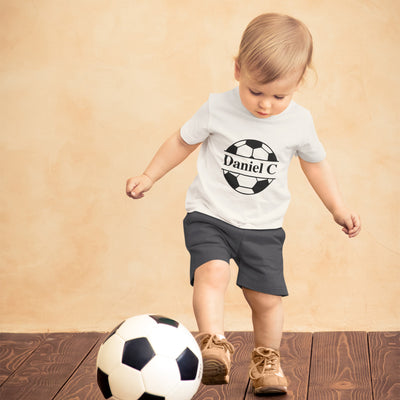 Personalised Football Kids T-Shirt, Kids Custom Name Top, Boys Personalised Children's T-Shirt, Customised Kid's Tee, Birthday Top - Hoolaroo